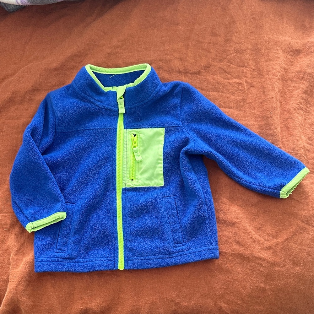 Baby fleece zip up jacket 12M